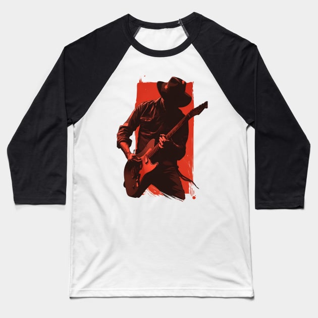 Indy Rock - Guitar Hero - Adventure Baseball T-Shirt by Fenay-Designs